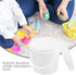 2pcs Heavy Duty Portable Household Bucket Tub with Treasure Grade Lid, Kitchen Food Buckets for Pets & Storage