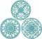 Extra Thick Silicone Trivet Mat for Hot Dishes, Pot Holder, Kitchen Decor and Accessories, Turquoise, Set of 3