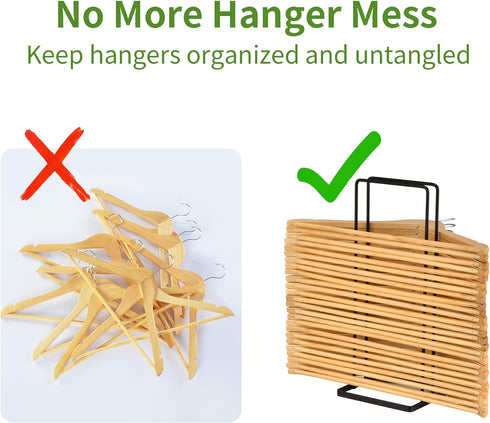 EASTTOWEST Hanger Organizer Stacker, 2 Pack Clothes Hanger Storage Rack for Closet Laundry Room