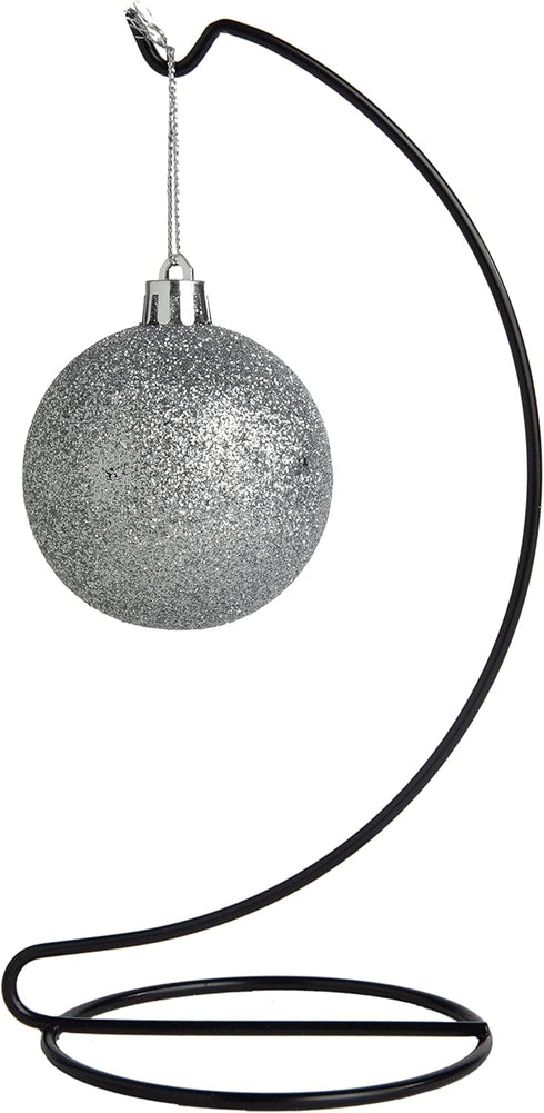 8 Inch Pack 3 Creative Hobbies Tall Ornament Display Stand Hanger Holder, Black Plated |