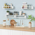 Set 4, Forbena Floating Nursery Book Shelves for Wall of White Wall Bookshelf for Kids Room, Small Wood Book Shelf
