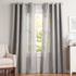 Loha Linen Grommet Top Curtain Panel Pair by Exclusive Home, 54"x108", Dove Grey