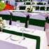 ANECO 4 Pack Forest Green Satin Table Runner 12 x 108 Inch for Wedding Banquet Party Decoration