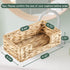 ZMZKKLL Napkin Holder for Bathroom, Woven Wicker Water Hyacinth Guest Towel Holder Tray, Disposable Paper Hand Towel