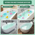 TYASDBA Accessories(2.6FT, Bathtub Splash Guard for tub Kids& Bath Shelf for Kids Toddler Bath Tray, Bath Toys Storage