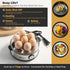 7 360W, Annie & Mia Design Electric Egg Cooker, All Stainless Steel Egg Capacity egg boiler, Hard, Medium, Soft Boiled