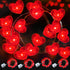 AIKEI 4 Pack Valentines LED Fairy Lights Battery Operated, Red Heart String