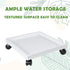 9.8 Inch Square Rolling Plant Caddy Saucer with Wheels, Heavy Duty Wheeled Planter Stand for Potted Plant, Coaster