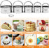 3 Donuts(4 Pcs/Set) HULISEN Pastry Cutter, Dough Blender, Cup Flour Sifter and Biscuit Cutter, Stainless Steel Dough