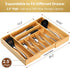 Umilife Large Expandable Kitchen Silverware Drawer Organizer, 2.5" Extra High Adjustable Divider with Curved Grooves