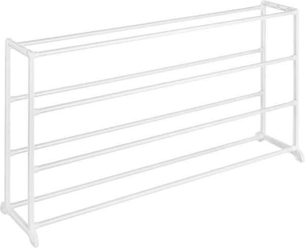 Whitmor 4 Tier 20 Pair Floor Shoe Rack - White