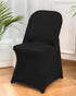 1 Pack Black Spandex Stretch Folding Chair Covers for Wedding Party,Universal Fitted Washable Dining Seat Slipcovers