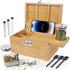 Large Bamboo Box with Combination Lock, Decorative Storage Box with Detachable Compartment, Great Gift Choice