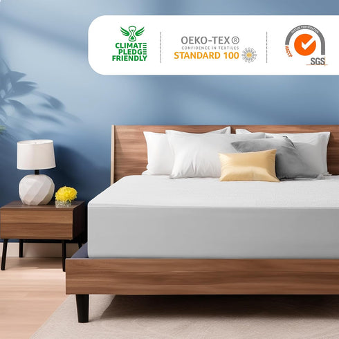 TASTELIFE Queen Mattress Protector, Waterproof, Breathable & Noiseless, Deep Pocket, White