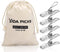 Heavy Duty Wire Clothes Pins 40 Pack, Stainless Steel Clothes Pegs for Hanging Clothes, 1.8mm Diameter 6cm Long