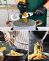 3 Pack Set Silicone Spaghetti Spoon & Pasta Tong With Pasta Measurer, of Non-Stick Stainless Steel Handle Pasta Fork