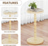 Simple Trending Round Side Table, Small Drink Table, Beside End Table with Pedestal Accent, Coffee Table for Small
