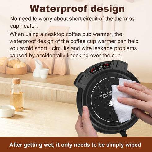 TYVOLYN 8H Tech/3 Settings,Constant Coffee Mug Warmer for Desk-Smart Candle Warmer Auto Shut Off,Coffee Cup Heater