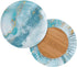 gearider 2 Bar Stool Covers Round Blue Texture Marble Patio Chair Cushion Bar Stool Seat Replacement Soft and Cushioned