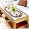 USTIDE Embroidery Flower Table Runner 23"x47"Red Roses Design Table Overlays Durable Cut