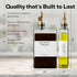 Set 2) Glass Olive Oil Dispenser Bottle for Kitchen by Brighter Barns - Coffee Syrup Dispenser, Oil and Vinegar Bottle