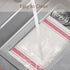 DACHUI Placemats Set of 4 - Soft & Elegant Woven Vinyl, Water Resistant, Red Stripes