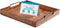 BIRDROCK HOME Wooden Serving Tray with Handles - Farmhouse Decor - Square