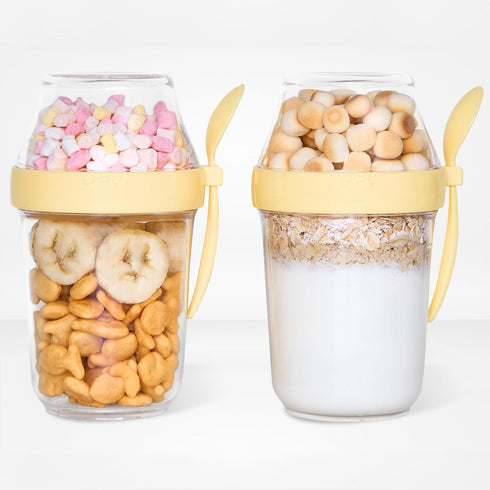 Felli On The Go Yogurt Parfait Snack Cup with Lid, Reusable Leak