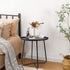 J.M.Deco Outdoor Side Table, Small Round Patio Table Weather Resistant Steel, Small Accent End Table for Patio Yard
