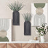 2 Pack Set Dnnnii Wooden Wall Vase - Black Finish Modern Farmhouse & Boho Wall Decor for Entryway, Hallway, Bathroom