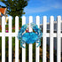 John's Studio Crab Wall Decor Outdoor Metal Bathroom Hanging Art Glass Blue Ocean Theme Decorations for Home, Pool