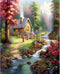 Tucocoo Wildflower DIY Paint by Number for Adults, Rustic House Digital Oil Painting Kits on Canvas for Home Decor
