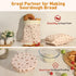 3 Pack Set, Tirphy Reusable Bread Bags and Bowl Cover Beeswax Bread Bags for Sourdough, Homemade Bread Storage to Keep