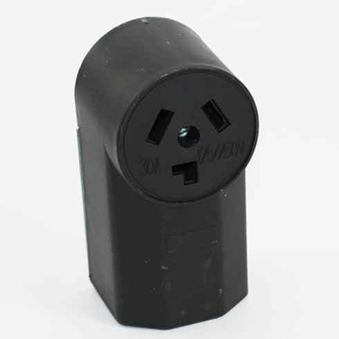 EATON WD125 Dryer Electrical Receptacle, 30 A, 3 Pole, 3 Wire, Black