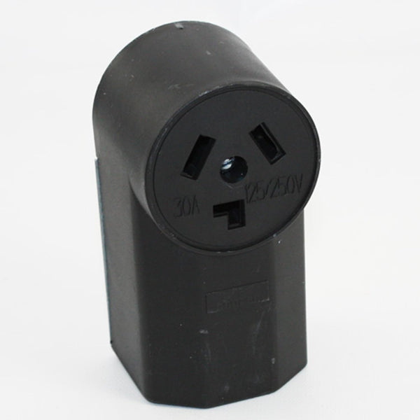 EATON WD125 Dryer Electrical Receptacle, 30 A, 3 Pole, 3 Wire, Black