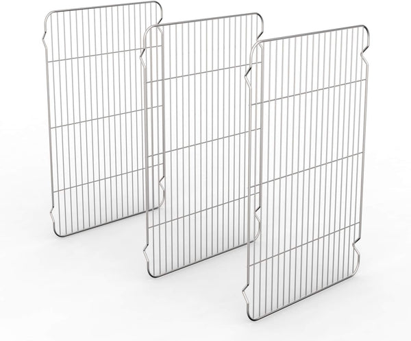 Cooling Rack Set of 3 - Zacfton Stainless Steel Wire Racks for Baking, Cooking, Roasting, 15” x 11”