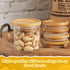 6 Pack Set Tessco for you Yogurt Jar Lids Bamboo Wood Lids with Silicone Sealing Rings Compatible with Oui Yogurt Jars