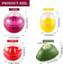 Vegetable and Fruit Storage Containers for Fridge, 4 Pcs BPA Free Reusable Food Saver for Keeping Food Fresh Longer