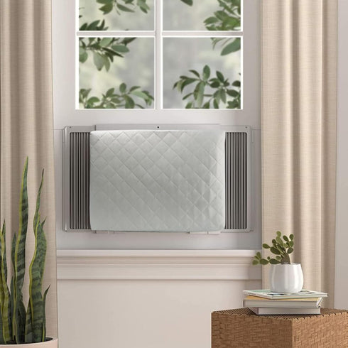 Indoor Air Conditioner Cover, AC Unit Window Cover with Double Insulation and Elastic Drawstring, 25L x 17H x 3.5D