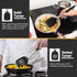 P&P CHEF Black Silicone Cooking Utensil Set of 4, Heat-proof Spatulas, Slotted Spoons, Turners for Non-stick Cookware