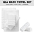 QAJ 8-Piece Set, 100% Set (2 2 4 Bath Towels Cotton Thick Soft Highly Absorbent Durable, Quick Dry, Bathroom Towels