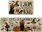 Artoid Mode I Hope You Brought Boos Spider Web Pumpkin Halloween Kitchen Mats Set of 2, Low-Profile Black Cat Rugs
