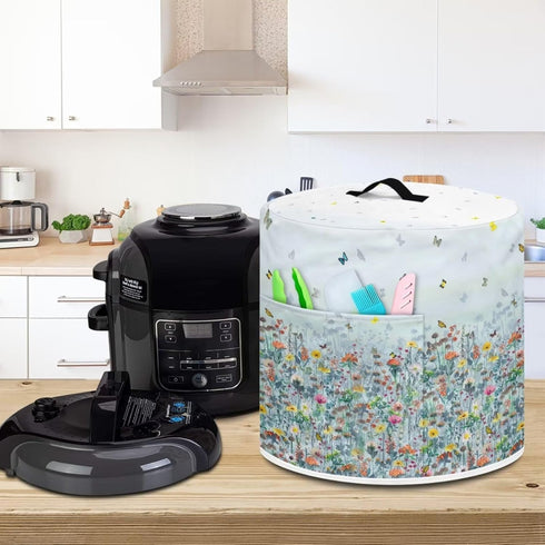 Insulated Pressure Cooker Appliance Cover - 8 Qt Dust Cover for Air Fryer and Crock Pot with Pocket
