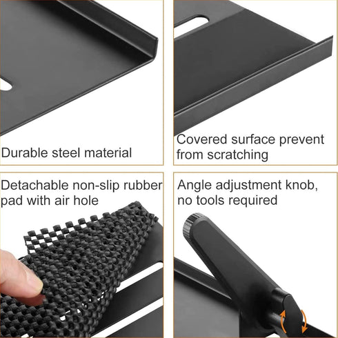 Bracwiser 24 inch No Drill TV Top Shelf Wide Monitor Top Mounting Bracket Platform Holds Speaker, AV Receiver, Media