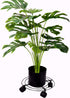 3 Packs 11.8 Inches Set KINJOEK Metal Plant Caddy Flower Pots Plant Stand with Lockable Wheels, Rolling Planter Mover