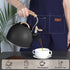 Vegoran Tea Kettle, 100 OZ / 3 Liter Whistling Kettle, Food Grade Stainless Steel with Wood Pattern Folding Handle