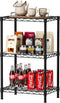 SINGAYE 3 Small Shelves Storage Shelf Wire Shelving Unit Metal Shelf Adjustable