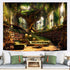 93x71inch Ine Ive Fantasy Trees Tapestry Vintage Library Wall Tapestries Fairytale Palace Bookshelf Sofa Reading Poster
