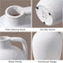 Handles,10" Ceramic Flower Vase with Neutral Tall Clay Beige Terracotta Vases Farmhouse Table Vases with Handle Living