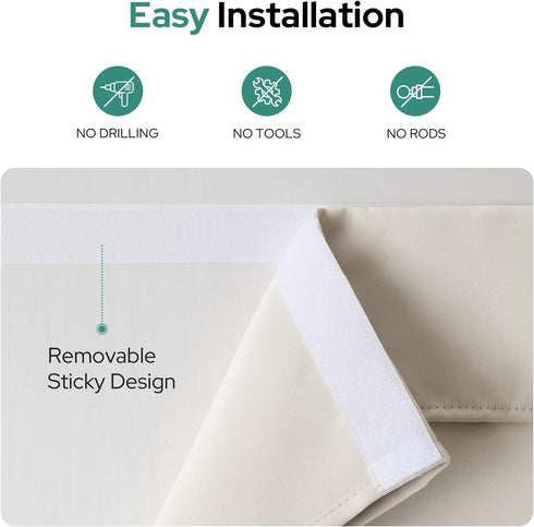 HOMEIDEAS Sidelight Curtains for Front Door, Side Door Window Curtains, Front Door Curtains for Small Window, Privacy Door Shades Thermal Insulated Door Window Covering, 1 Panel, W12 X L68, Cream